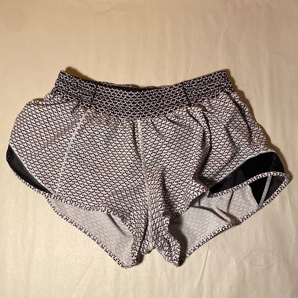 lululemon Unique Black and White Athletic Shorts